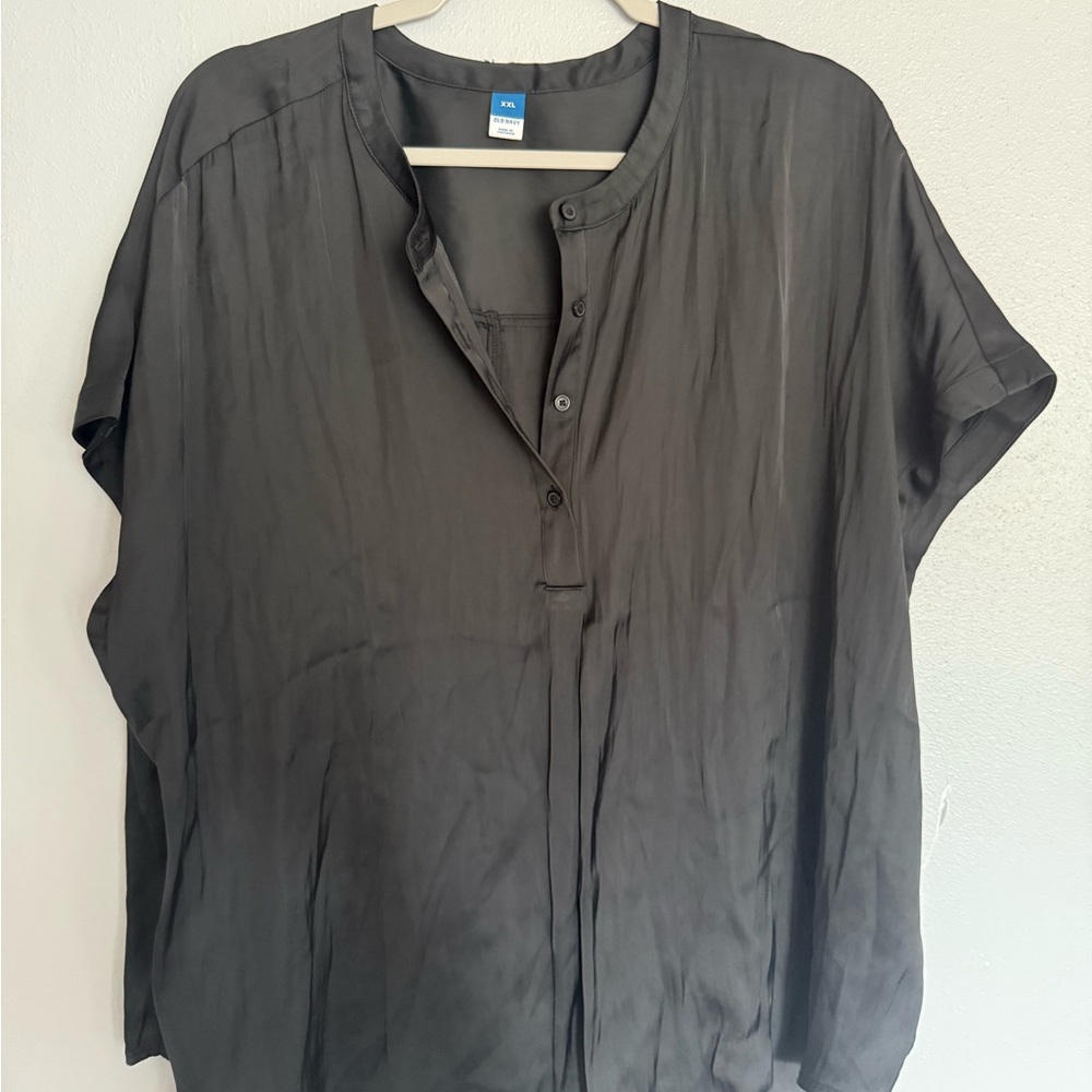 Casual Charcoal Button-Down Shirt